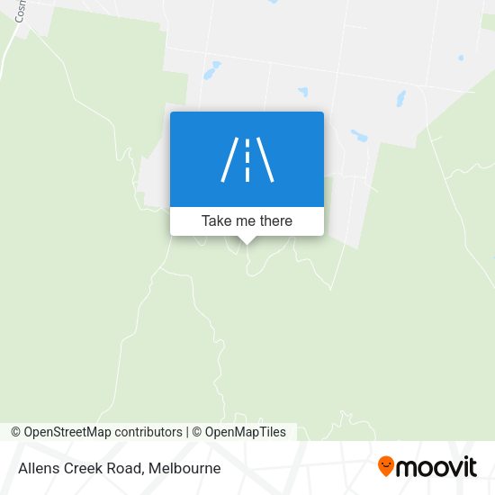 Allens Creek Road map