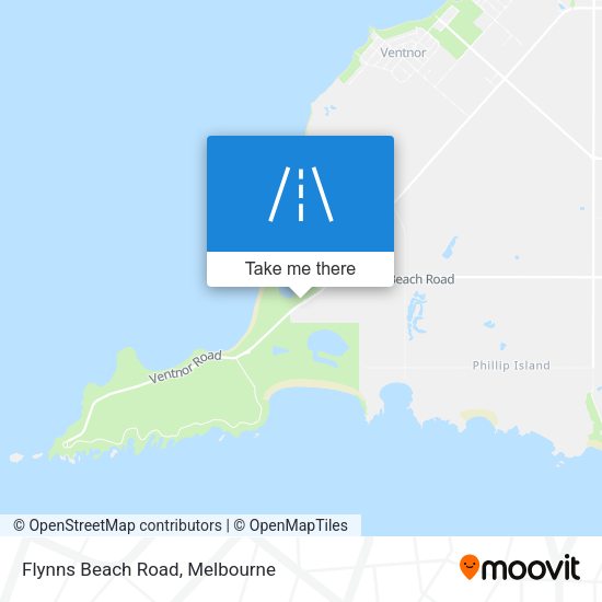 Flynns Beach Road map