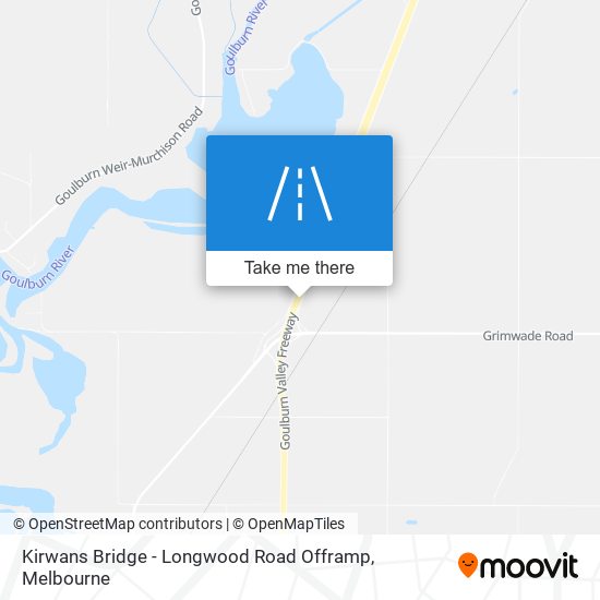 Kirwans Bridge - Longwood Road Offramp map