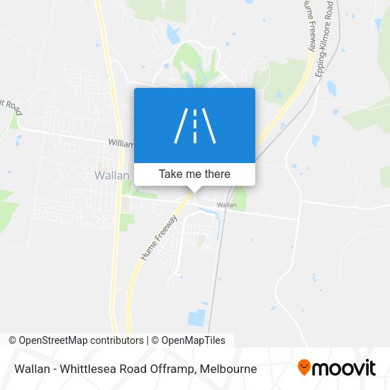 Wallan - Whittlesea Road Offramp map