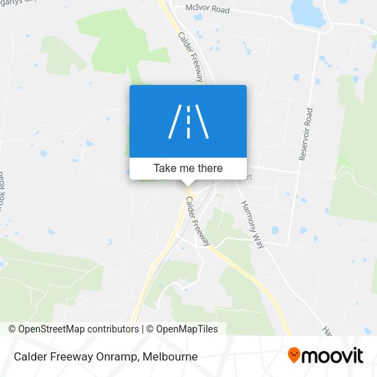 Calder Freeway Onramp map