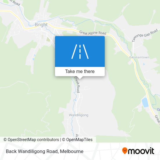 Back Wandiligong Road map