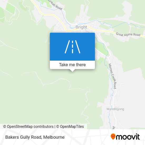 Bakers Gully Road map