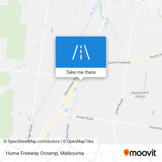 Hume Freeway Onramp map