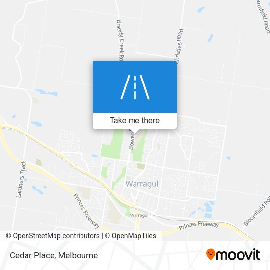 Cedar Place map
