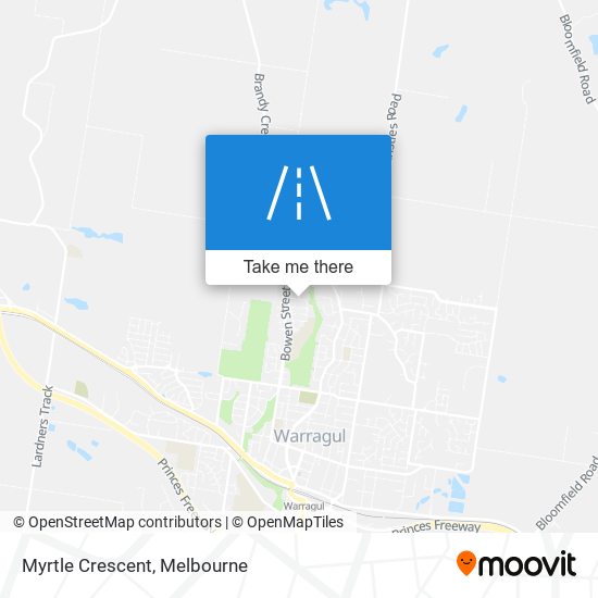 Myrtle Crescent map