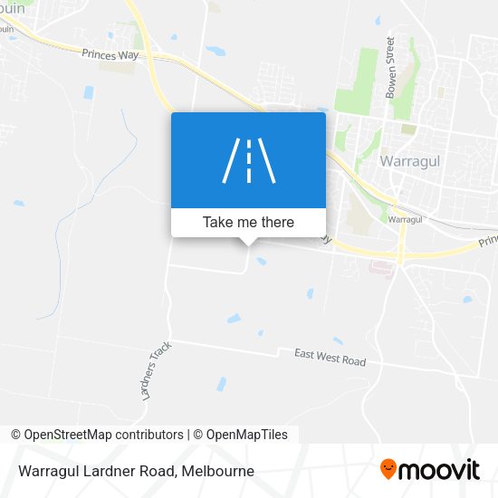 Warragul Lardner Road map