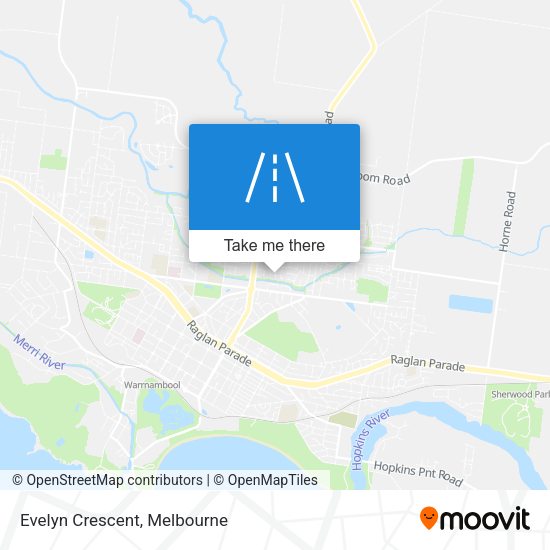 Evelyn Crescent map