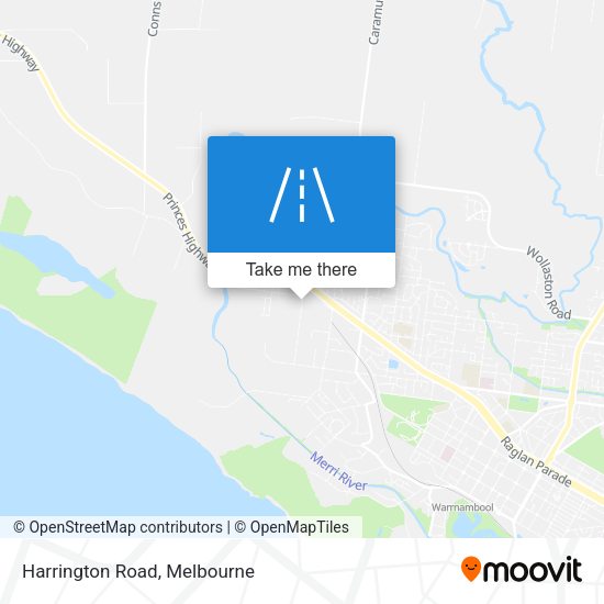 Harrington Road map