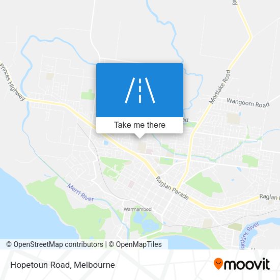 Hopetoun Road map