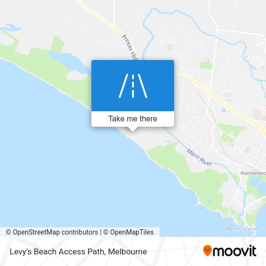 Levy's Beach Access Path map