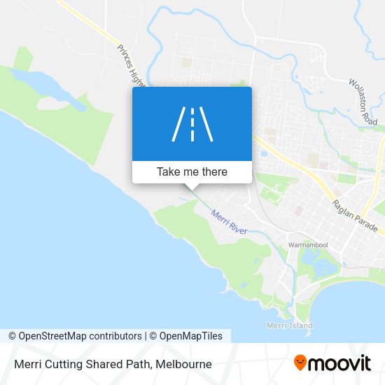 Merri Cutting Shared Path map