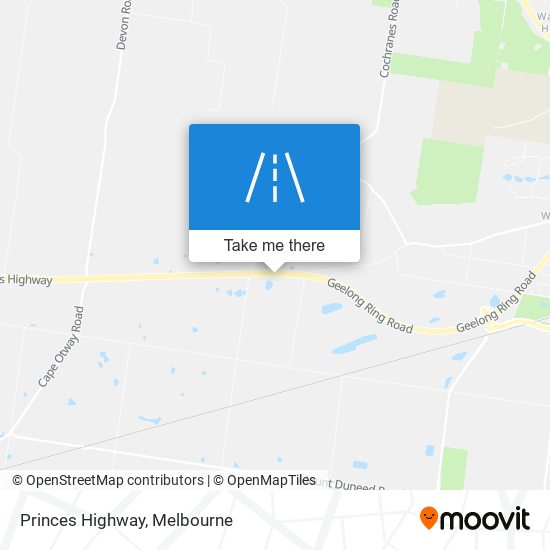 Princes Highway map