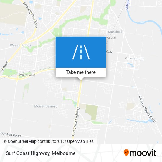 Surf Coast Highway map