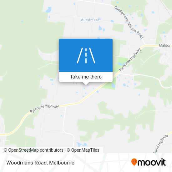 Woodmans Road map
