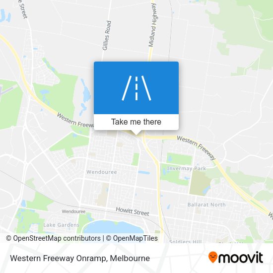 Western Freeway Onramp map