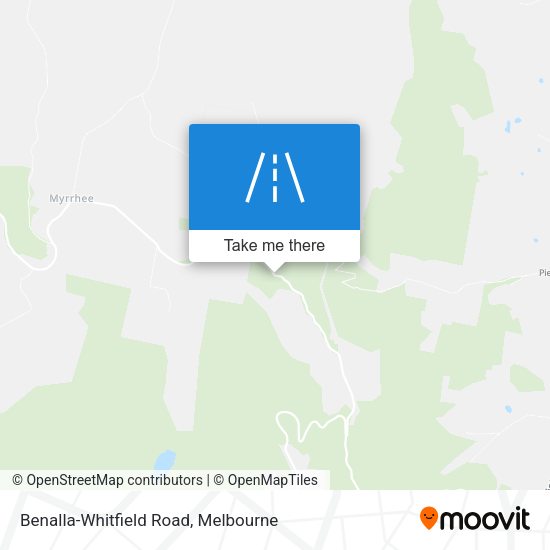 Benalla-Whitfield Road map