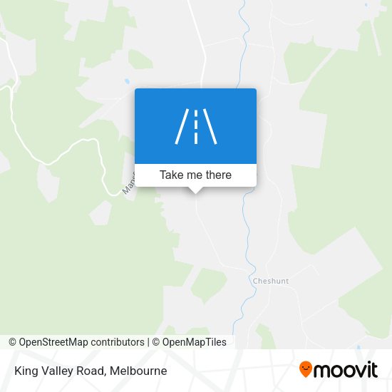 King Valley Road map