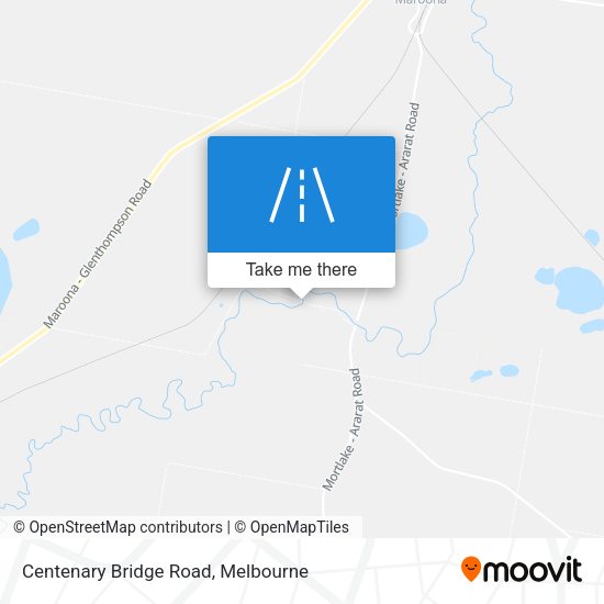 Centenary Bridge Road map