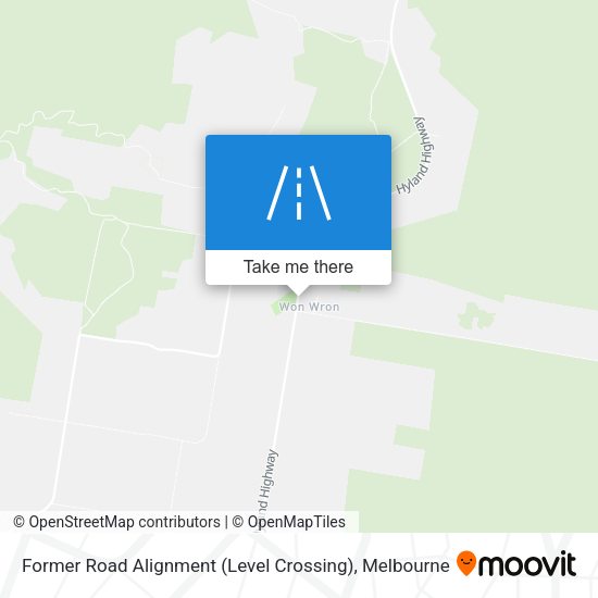 Former Road Alignment (Level Crossing) map