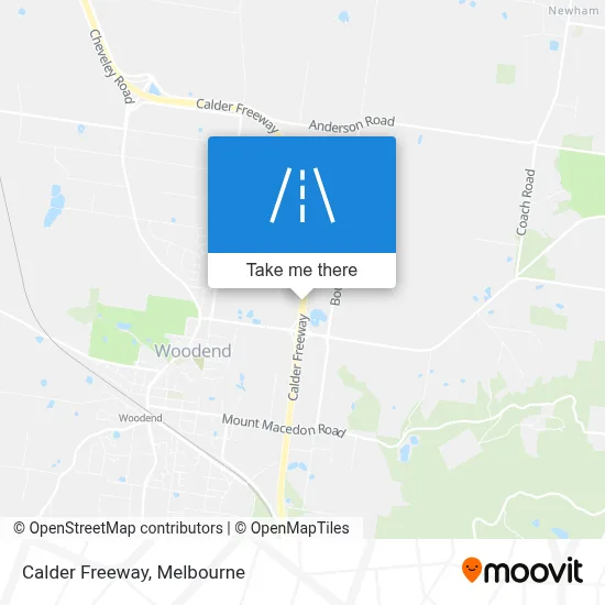 Mapa Calder Freeway