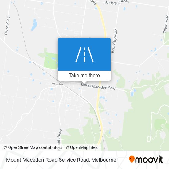 Mount Macedon Road Service Road map