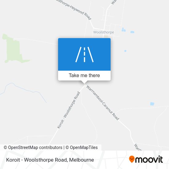 Koroit - Woolsthorpe Road map
