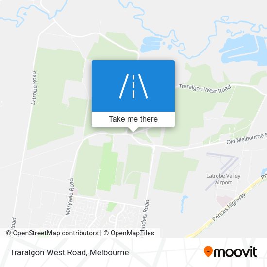 Traralgon West Road map