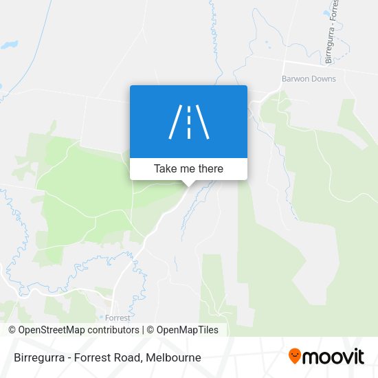 Birregurra - Forrest Road map