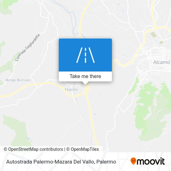 Autostrada Palermo-Mazara Del Vallo map