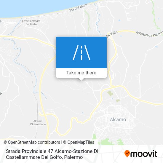 Strada Provinciale 47 Alcamo-Stazione Di Castellammare Del Golfo map