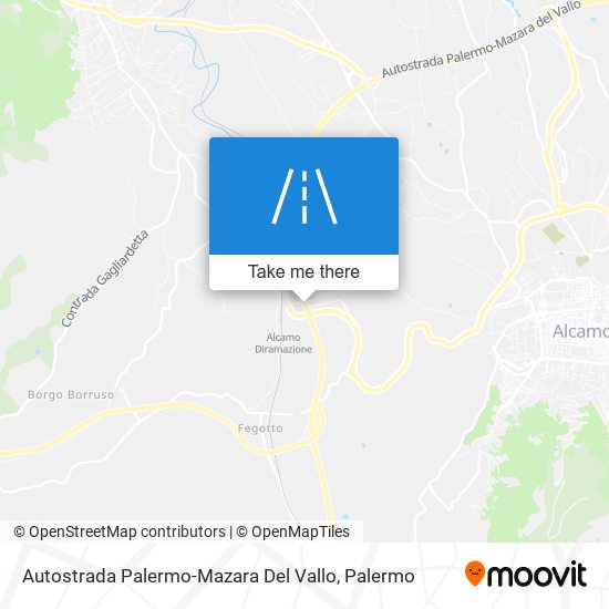 Autostrada Palermo-Mazara Del Vallo map