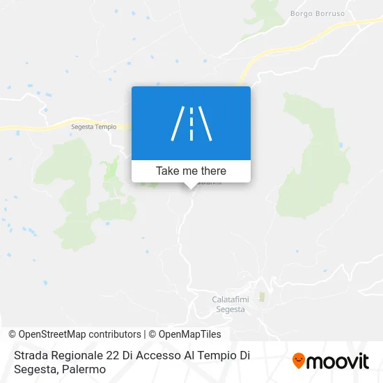 Regional Road 22 of Access to Segesta Temple map