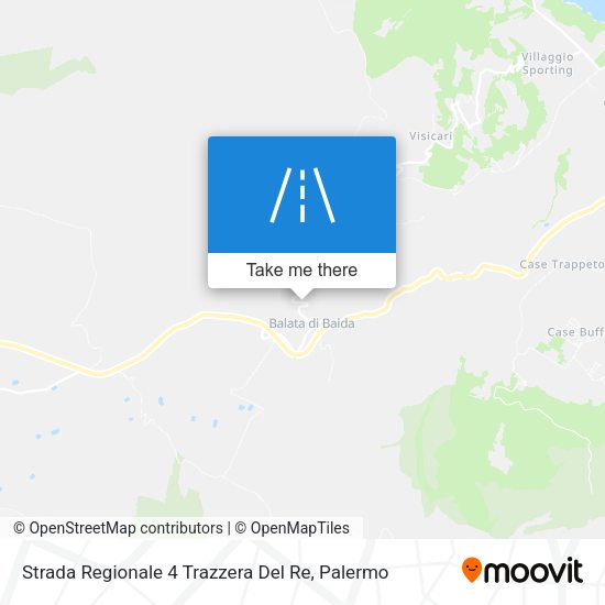 Strada Regionale 4 Trazzera Del Re map