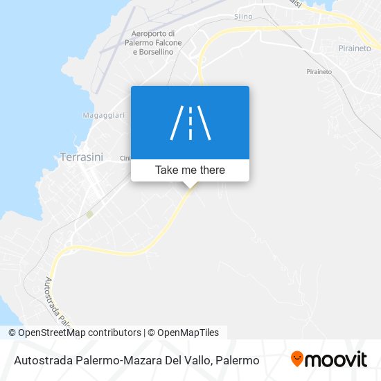 Autostrada Palermo-Mazara Del Vallo map