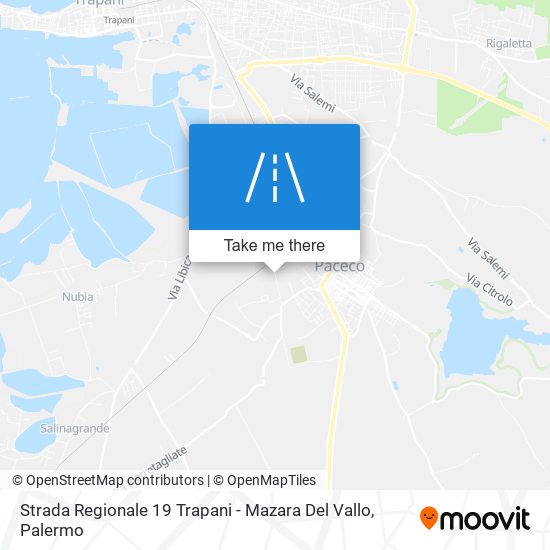 Strada Regionale 19 Trapani - Mazara Del Vallo map