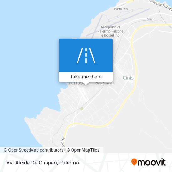 Via Alcide De Gasperi map
