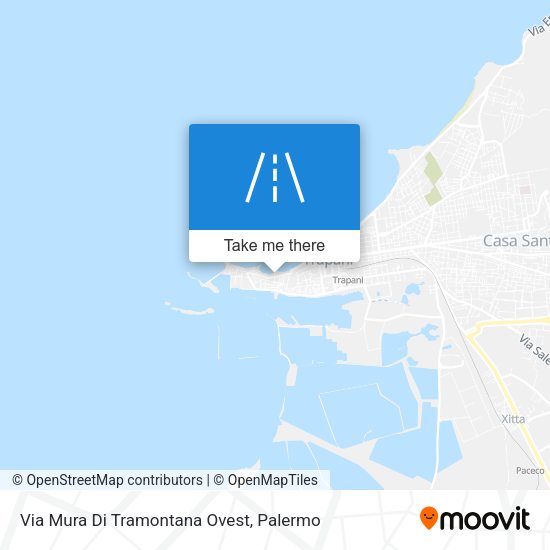Via Mura Di Tramontana Ovest map