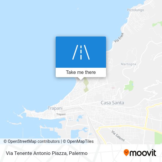 Via Tenente Antonio Piazza map