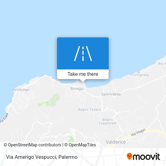 Via Amerigo Vespucci map