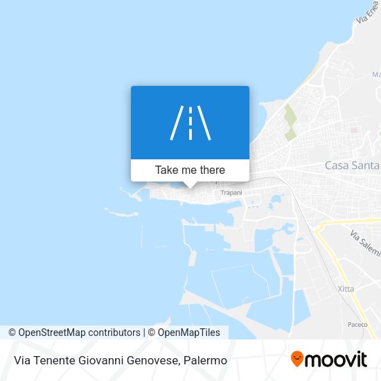 Via Tenente Giovanni Genovese map