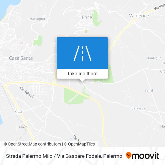 Strada Palermo Milo / Via Gaspare Fodale map