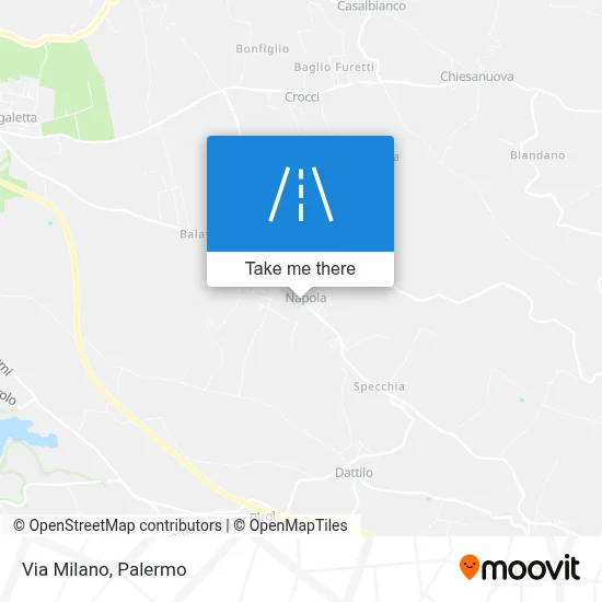 Via Milano map