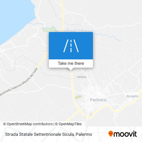 Strada Statale Settentrionale Sicula map