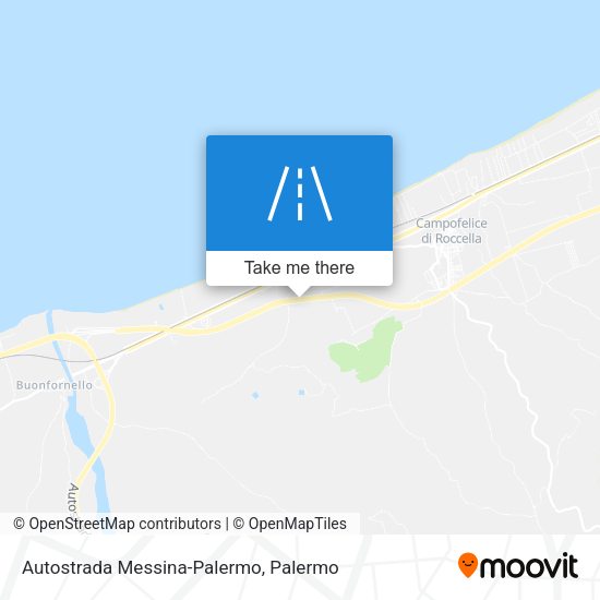 Autostrada Messina-Palermo map