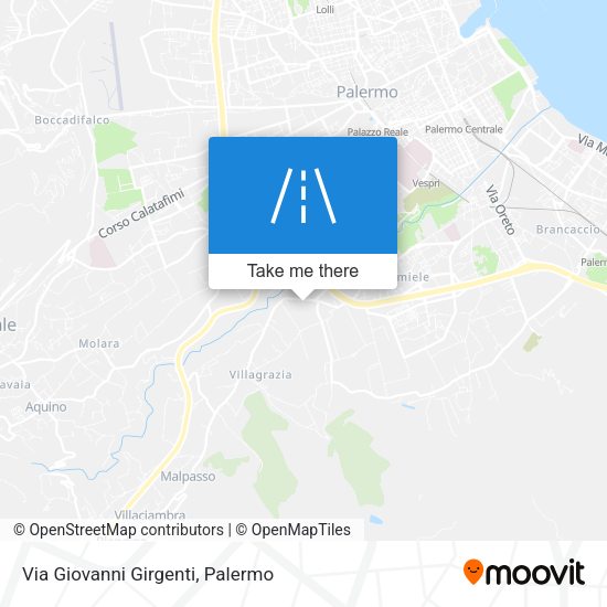 Via Giovanni Girgenti map