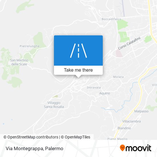 Via Montegrappa map