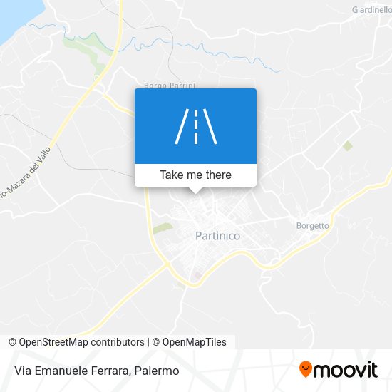 Via Emanuele Ferrara map