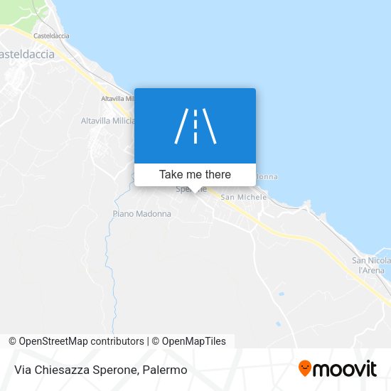 Via Chiesazza Sperone map