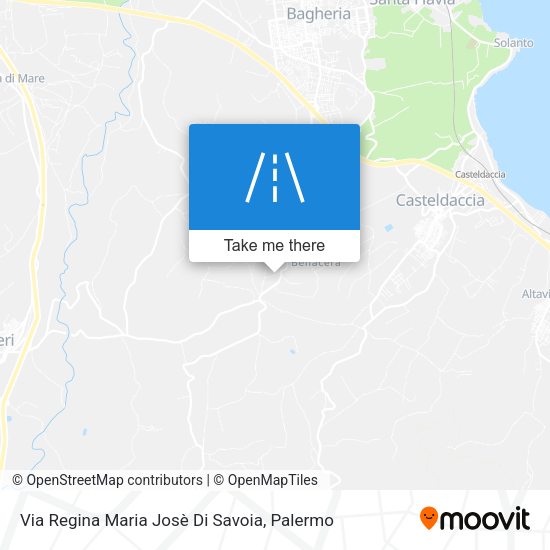 Via Regina Maria Josè Di Savoia map